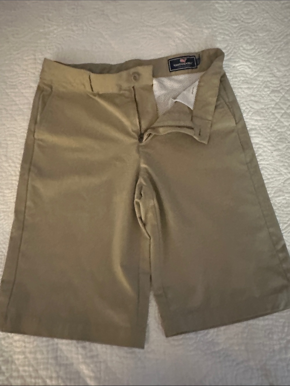 Vineyard Vines Boys Khaki Stretch Shorts